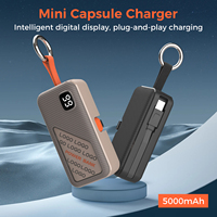 Cargador Portátil Personalizado con Pantalla Digital y Cable Integrado, 5000mAh, Compacto y Mini, para Regalos Corporativos
