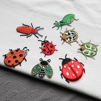 Prêts à expédier : Écussons brodés Coccinelle, autocollants thermocollants pour vêtements, vestes et sacs
