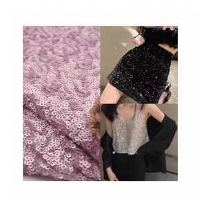 Multicolored Textile <strong>Sequin</strong> Fabric Polyester <strong>Mesh</strong> Fabric With Shiny <strong>Sequin</strong> Fabric Dress for Whole Sale - Product Image 1
