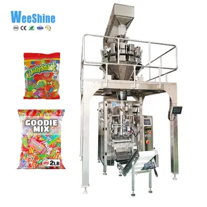 Automatic Quad Seal Pouch Bag Pillow Bag Chewing Gum Cotton Jelly Candy Packaging Packing Machine