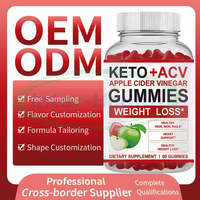Gummies Keto Naturelles Ausreson ACV Brûleur de Graisse Probiotique Détox Rapide Suppléments Végétaliens Efficaces Gummies Minceur Keto BHB