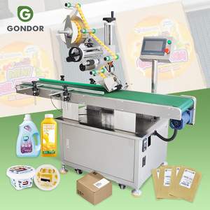 Machine de pose d'étiquettes autocollantes pour sachets cosmétiques, sachets à fermeture éclair carrés, sachets électriques à fermeture éclair, sachets souples et sachets de shampoing - Product Image 1
