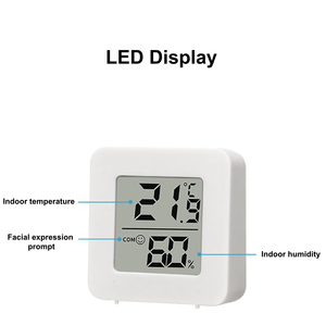 घर के बच्चे के कमरे के लिए एलईडी इलेक्ट्रॉनिक स्मार्ट तापमान और आर्द्रता मीटर पोर्टेबल थर्मामीटर हाइग्रोमीटर - Product Image 2