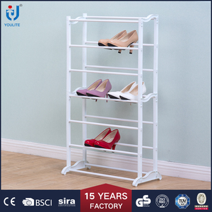 <strong>Tall</strong> Plastic <strong>Storage</strong> 50 Pair Shoe Rack Shelf - Product Image 5