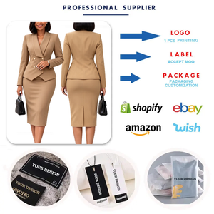 D652 Completo da Ufficio per Donna, <span class=keywords><strong>Set</strong></span> Gonna e <span class=keywords><strong>Blazer</strong></span> a Maniche Lunghe, Outfit a Due Pezzi per Ufficio - Product Image 5