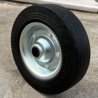 Nouvelle roue en caoutchouc massif de 200 mm avec roulement à billes pour roulettes de chariot de 8 pouces et poubelle