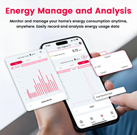 Accessoire de surveillance énergétique intelligent API Tuya 1P 2P 50A pour rail DIN MCB Zigbee, données de tension, courant et puissance en temps réel Chayo