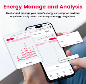 Accessoire de surveillance énergétique intelligent API <span class=keywords><strong>Tuya</strong></span> 1P 2P 50A pour rail DIN MCB Zigbee, données de tension, courant et puissance en temps réel Chayo - Product Image 6