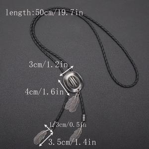 ヨーロッパ系アメリカ人ゴシックウェスタンデニムポロタイボロトレンディ合金ロードストリングロングハットバタフライシェイプ仏教ファッションスタイル - Product Image 2