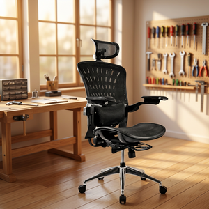 Ergonomic Mesh Office <b>Chair</b> Adjustable Armrest Headrest Lumbar Support Chrome Base Swivel Design Modern Style for Home Office - Product Image 2