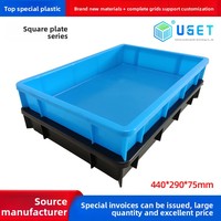 Boîte de manutention UGET recyclable, antistatique, empilable et emboîtable, en plastique solide carré pour l'emballage de composants automobiles