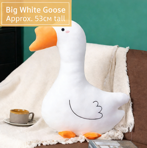 Almohada de Peluche de <span class=keywords><strong>Ganso</strong></span> Blanco Grande <span class=keywords><strong>y</strong></span> Suave - Cojín de Peluche de Aves para una Relajación Acogedora <span class=keywords><strong>y</strong></span> una Decoración Encantadora del Hogar - Product Image 1