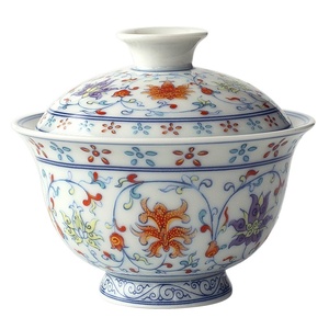 A bowl of two <b>cups</b> of dry bubble retro kung fu tea set two hover cover bowl teacup pot gift box - Product Image 5