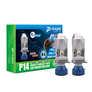 Lente de Proyector LED H4 de <span class=keywords><strong>140</strong></span> W y 14000 LM, Lente Dual Ojo de Pez, <span class=keywords><strong>Mini</strong></span> Bombilla de Faro LED H4 de 6500 K para Automóvil, Lente LED H4 - Product Image 2
