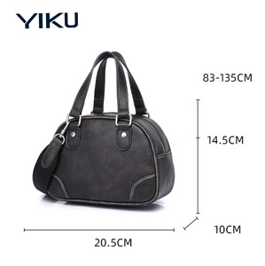 Sac à bandoulière pour femme YIKU OEM ODM avec logo personnalisé, <span class=keywords><strong>petit</strong></span> sac en cuir PU pur, fermeture éclair, sangle réglable - Product Image 5