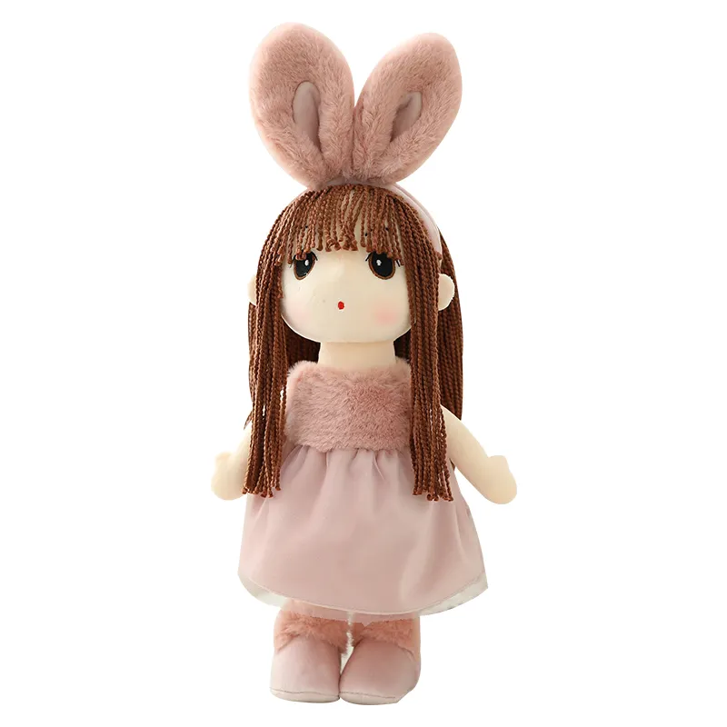 Boneka anak perempuan kustom, boneka anak perempuan lucu, boneka lap, lembut, untuk anak-anak