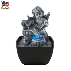 Noi Stock 19cm a tema angelo fontana da tavolo con luci a LED-ideale per chi ama l'arredamento elegante - Product Image 1