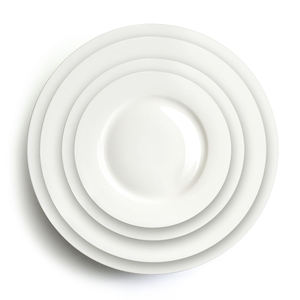 Venta al por mayor 2024 de porcelana blanca personalizada de cerámica para restaurante platos de <span class=keywords><strong>desierto</strong></span> forma redonda turca <span class=keywords><strong>China</strong></span> técnica de grabado uso alimentario - Product Image 2