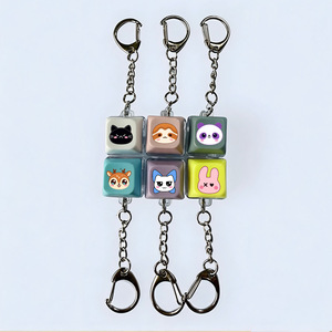 Porte-clés de clavier personnalisé en acrylique lumineux avec figurines de dessins animés <span class=keywords><strong>RUKA</strong></span> Lee Cha-reul AHYEON Rika ASA - Product Image 2