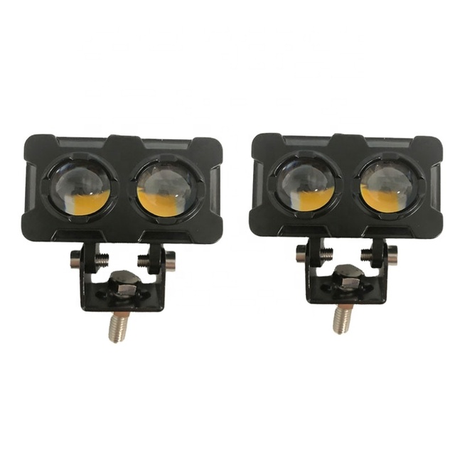 NEWWIND Waterproof Dual Color High Power Mini Driving Light LED Motorcycle Headlight High Low Beam Fog Light for HJG Motorcycle