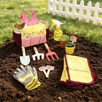 Juego de Herramientas de Jardín de Madera para Niños, Juego de Imitación de Cultivo, Juego Educativo de Madera para Niños al Aire Libre