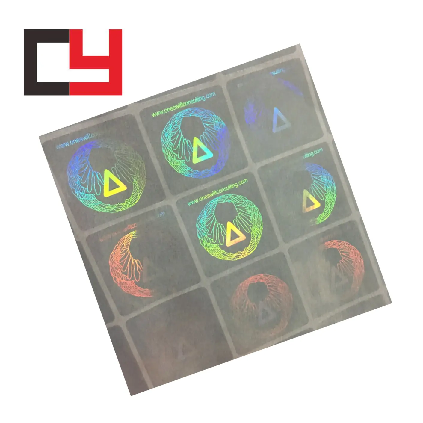 Adesivo holograma 3d transparente, anti etiqueta de falsificação, à prova de inviolação