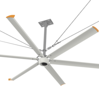 Ventilateur de plafond industriel HVLS de 14 pieds avec moteur BLDC, roulement et engrenage, faible bruit, pales en alliage d'aluminium pour restaurants