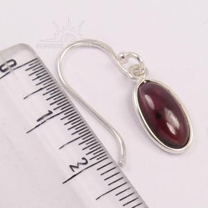 Amazing Pretty Red <b>Garnet</b> Drop <b>Earring</b> Oval Cab 925 Pure Solid Sterling Silver Girl's <b>Earrings</b> Natural <b>Garnet</b> Gemstones Jewelry - Product Image 3