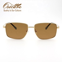 Lunettes de soleil en titane de haute qualité pour hommes, montures larges polarisées, lunettes de soleil de luxe pour homme, teinte noire
