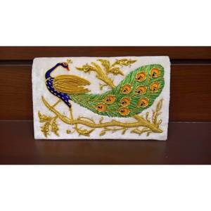 Mejor Venta de estilo de lujo señoras embrague moda-adelante Zari bordado semi-GEMA piedras perla cadena rebordear decoración cerradura - Product Image 2