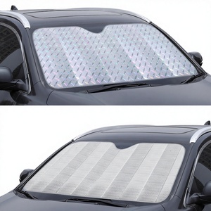 Pare-soleil laser pour pare-brise de voiture, isolation thermique, protection estivale, pare-soleil avant universel, impression de logo personnalisable - Product Image 1
