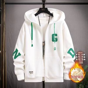 Chaqueta con Capucha para Hombre, Corte Regular, Estilo Béisbol, con Cierre, Nueva Tendencia de Moda, Abrigo Casual con Estampado Ecológico - Product Image 5