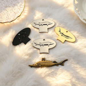 Ouvre-boîte à caviar en alliage de zinc, ouvre-boîte métallique personnalisé avec logo, finition or et argent, émaillé, pour emballage de fruits de mer, OEM ODM - Product Image 5