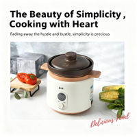 Cuisinière à riz électrique portable en argile violette minérale naturelle, saine, antiadhésive, automatique, capacité de 1,1 à 2 L, économe en énergie