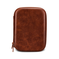 Étui numérique marron très vendu, protection en PU+EVA+Spandex, pochette étanche grande capacité, antichoc, fermeture éclair, logo personnalisé