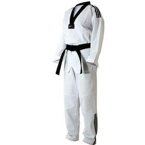 ชุดยูนิฟอร์มเทควันโดคอวีสีขาวแบบกำหนดเองพร้อมโลโก้ OEM ราคาโรงงาน - Product Image 2