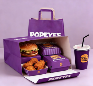 Caja de Papel Desechable para Papas Fritas, Envase de Alimentos Personalizado para Alitas de Pollo y Hamburguesas, Caja de Comida Rápida para Llevar - Product Image 5