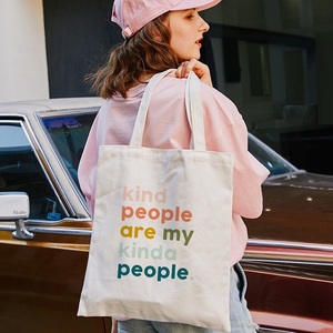 Hot sale biodegradable cotton cloth bag with custom printed logo high quality recycle shopping canvas bag