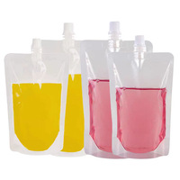 Pochettes souples en PE avec bec verseur, refermables, autoportantes, avec impression en héliogravure, résistantes à l'humidité pour jus, café, lait, bière et autres liquides