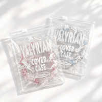 Sacs à fermeture éclair en PVC transparent personnalisés pour bijoux, emballages transparents pour bijoux avec logo pour bagues, boucles d'oreilles, colliers