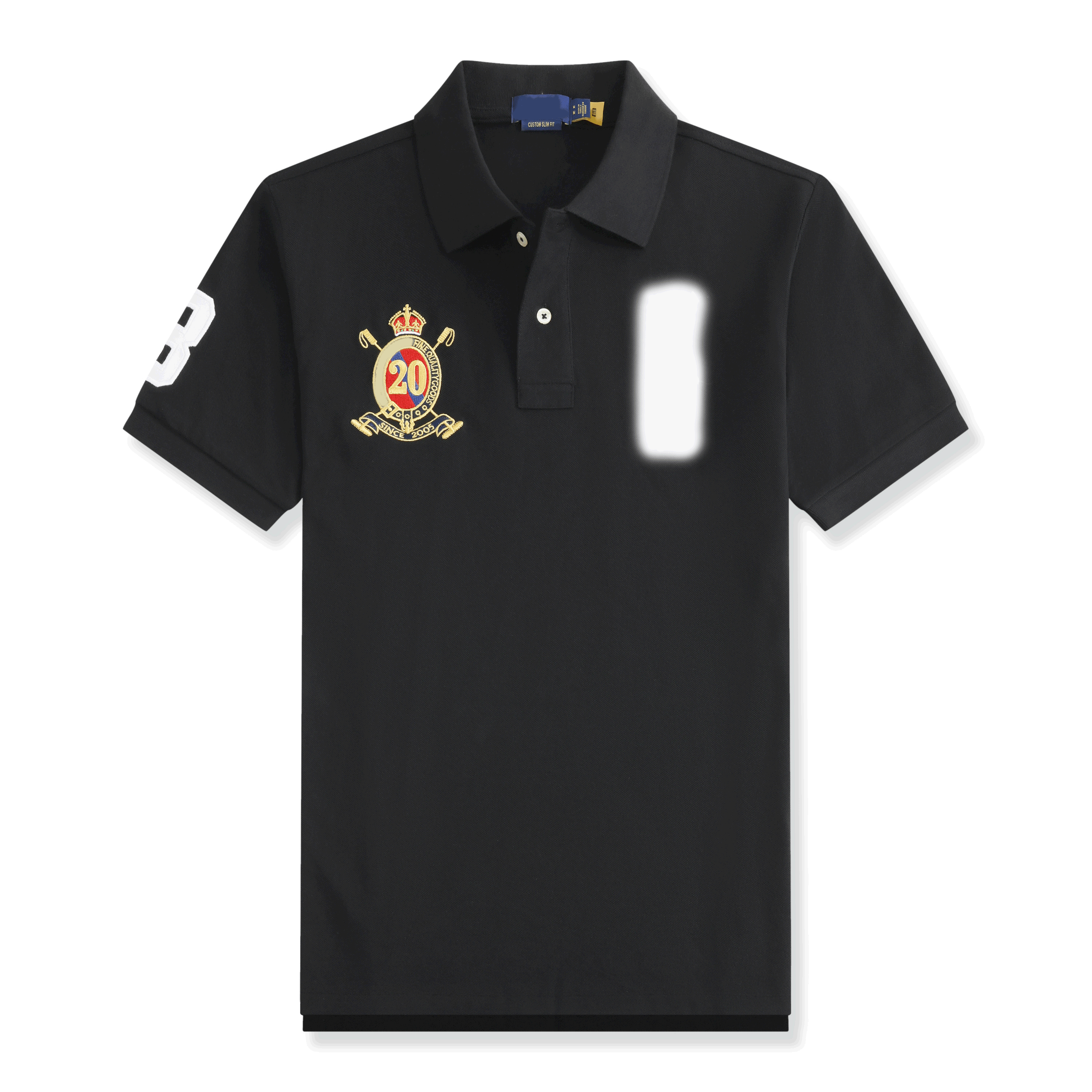 Noir avec logo RL blanc