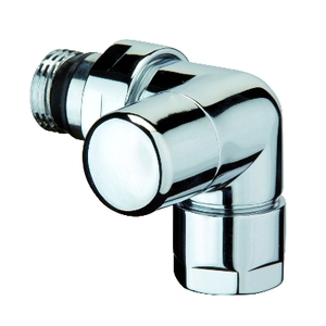 Supporto per Mobili ad Angolo Sinistro, Raccordo Idraulico in Cromo Lucido da 3/8 Pollici - Product Image 1