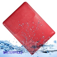 Porte-documents en cuir rouge pour pochette d'ordinateur portable Mackbook Pro 13 pouces