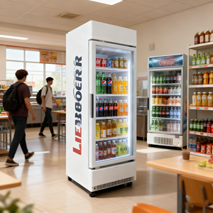 Vitrine réfrigérée à barre mécanique à refroidissement direct à 1 porte avec contrôle numérique de la température pour usage commercial et domestique - Product Image 1