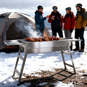 INBESTCAMP Barbecue Télescopique en Acier Inoxydable Portable Pliant Personnalisé pour Camping et Voyage ICP-TKL-L-Q-A002 Montage Rapide - Product Image 2