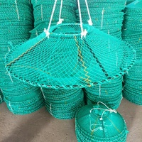 Casier de pêche au crabe 50''x27''x23'' avec cadre en acier anticorrosion et maille PE robuste