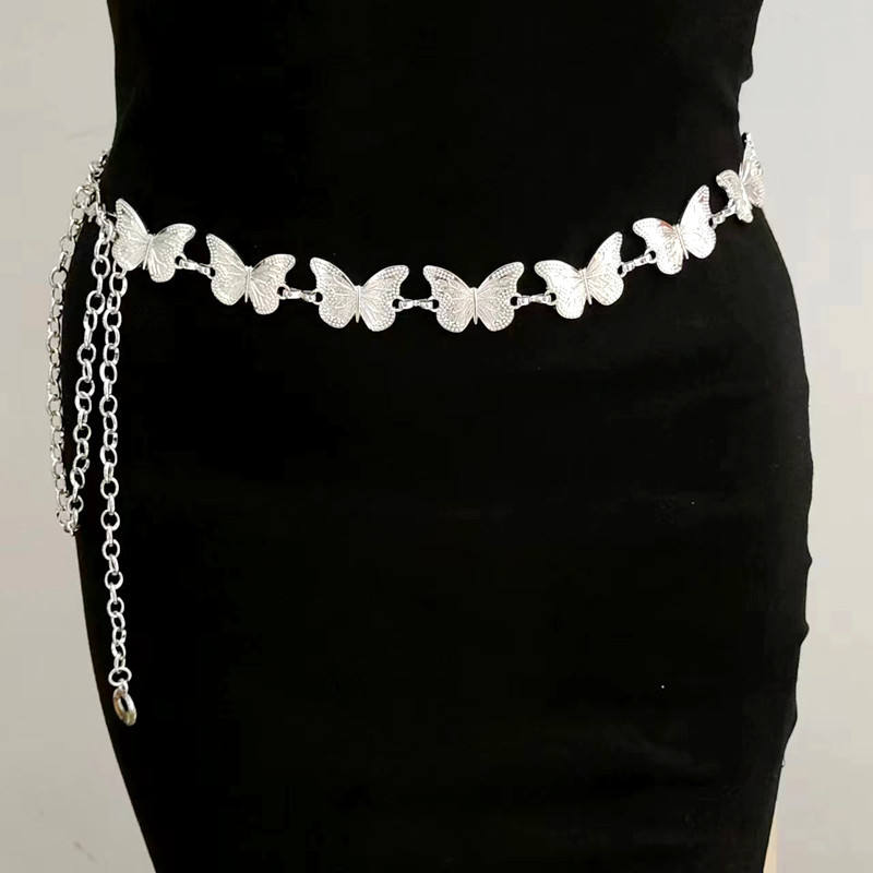 Zooying Metal Butterfly Chain Waist Chain Women's Decoration