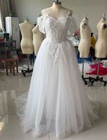 Robe de mariée sirène pour femme, asymétrique, simple, coupe trapèze, petite traîne, grande taille, blanche
