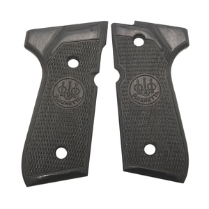 Poignée de tir CNC de haute qualité partie rouge Anbi-safty coupe damier laminé diamant bois tactique 92F poignées - Product Image 2