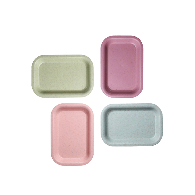 Новое поступление 2020, Экологически чистая биоразлагаемая многоразовая Пшеничная солома, волоконная посудомоечная машина, Квадратная тарелка для еды 3309J